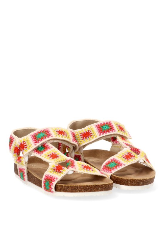 Sandalia multicolor con suela plana de niña ETIKA 13732
