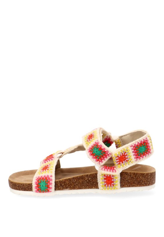Sandalia multicolor con suela plana de niña ETIKA 13732