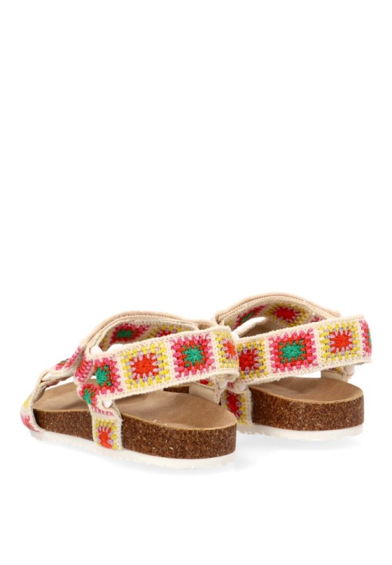 Sandalia multicolor con suela plana de niña ETIKA 13732
