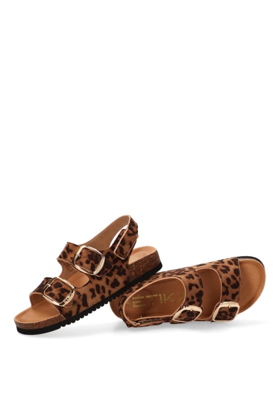 Sandalia leopardo de mujer ETIKA 10095