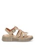 Sandalia con suela doble y empeine de piel de mujer 5432/Z