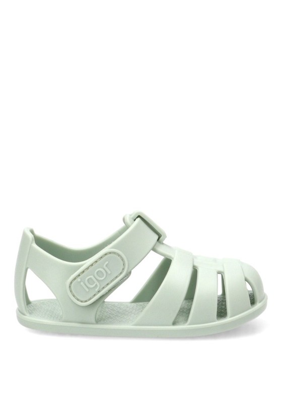 Sandalias de playa verde menta para niño IGOR NEMO SOLID