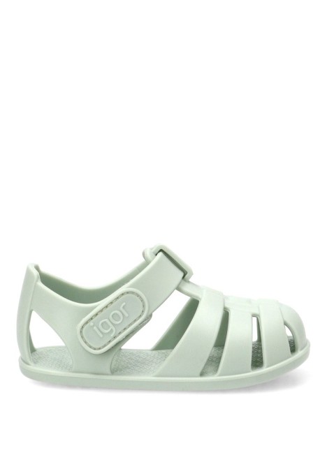 Sandalias de playa verde menta para niño IGOR NEMO SOLID