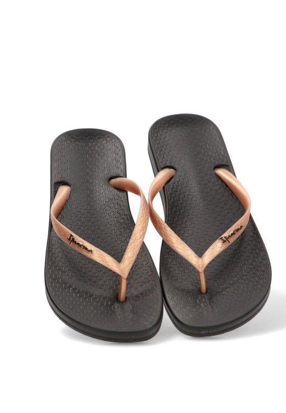 Chanclas de playa negras con suela plana para mujer IPANEMA 81030