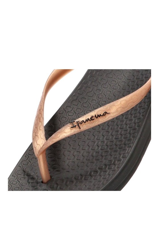 Chanclas de playa negras con suela plana para mujer IPANEMA 81030