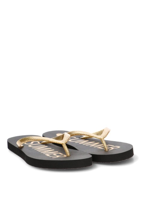 Chanclas de playa con suela plana de mujer ETIKA C-10111