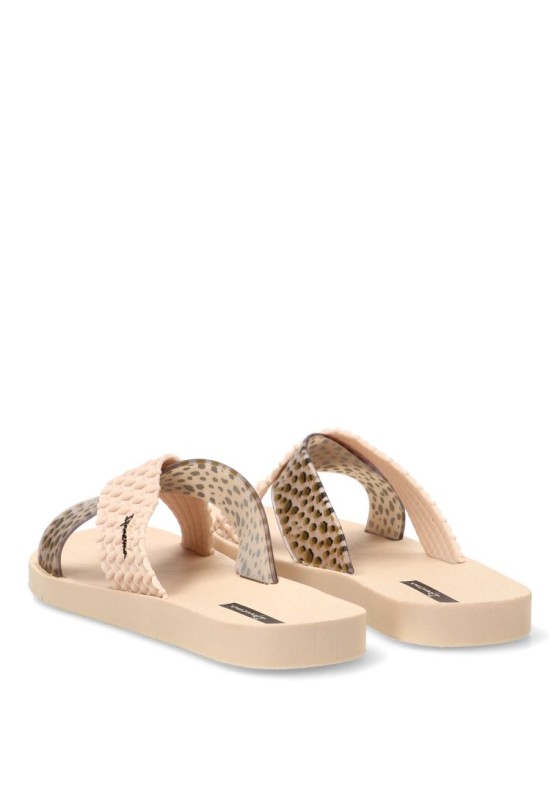 Chanclas de playa beige con suela plana para mujer IPANEMA 27214