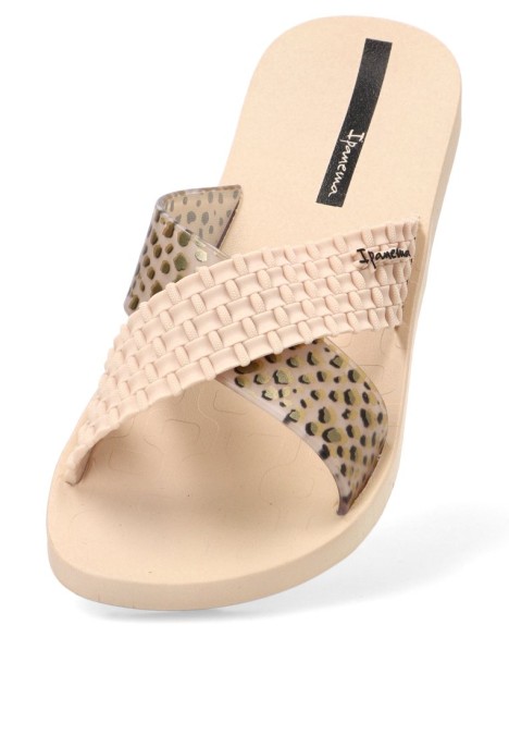Chanclas de playa beige con suela plana para mujer IPANEMA 27214
