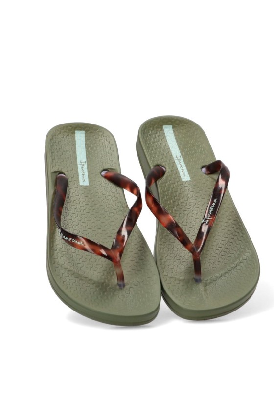 Sandalias de playa verdes para mujer IPANEMA 83648 con suela plana