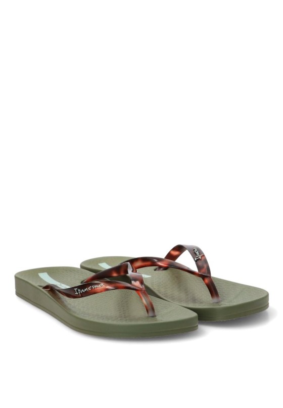 Sandalias de playa verdes para mujer IPANEMA 83648 con suela plana