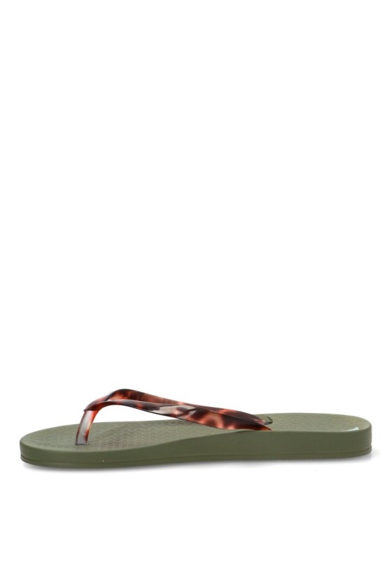 Sandalias de playa verdes para mujer IPANEMA 83648 con suela plana