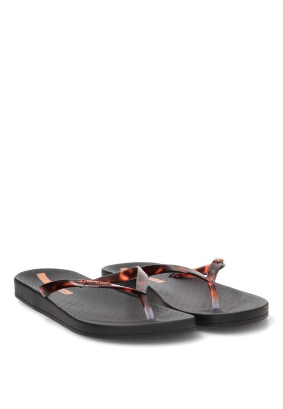 Chanclas playa negras con suela plana de mujer IPANEMA 83648