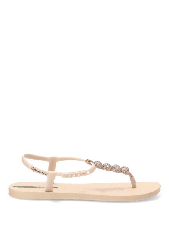 Chanclas de playa de goma beige para mujer IPANEMA 27299