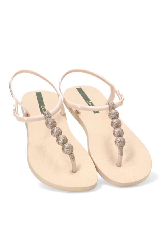 Chanclas de playa de goma beige para mujer IPANEMA 27299
