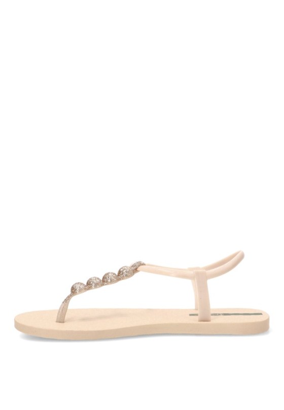 Chanclas de playa de goma beige para mujer IPANEMA 27299