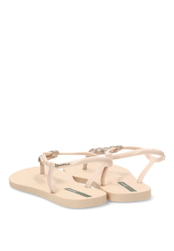 Chanclas de playa de goma beige para mujer IPANEMA 27299