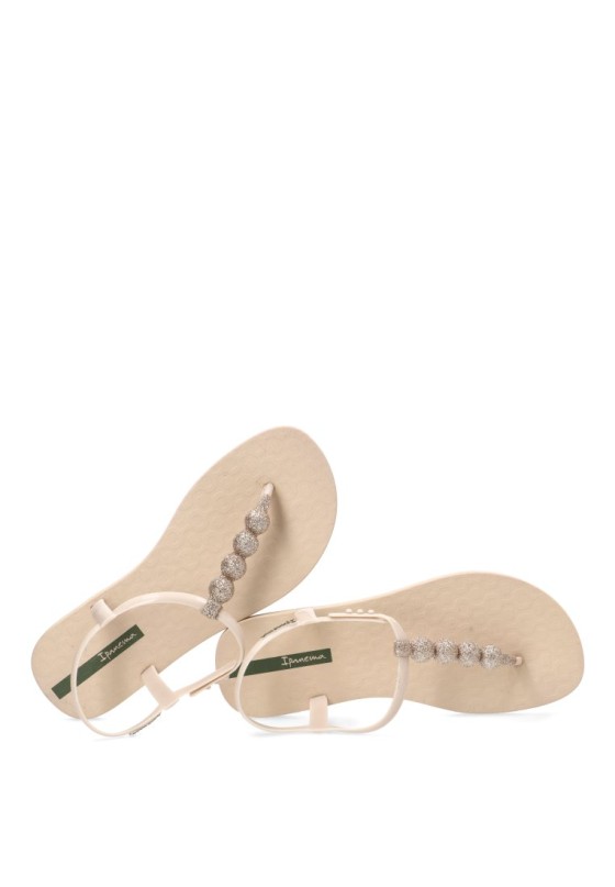 Chanclas de playa de goma beige para mujer IPANEMA 27299