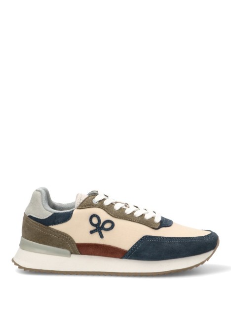 Deportivo de piel beige para hombre SILBON 1021607273