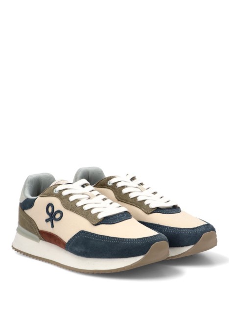 Deportivo de piel beige para hombre SILBON 1021607273