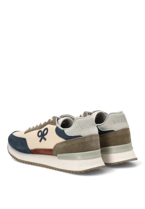 Deportivo de piel beige para hombre SILBON 1021607273