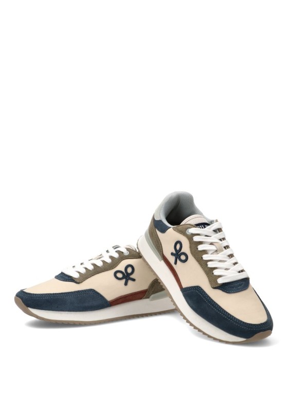 Deportivo de piel beige para hombre SILBON 1021607273