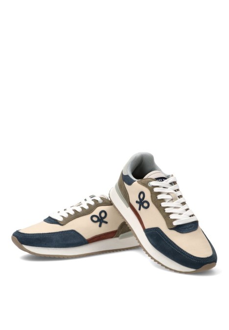 Deportivo de piel beige para hombre SILBON 1021607273