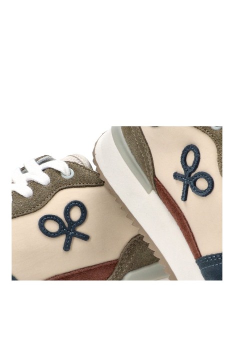 Deportivo de piel beige para hombre SILBON 1021607273