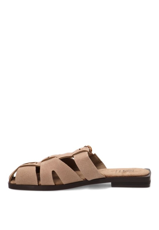 Sandalia cangrejera taupe de mujer KISS M2728