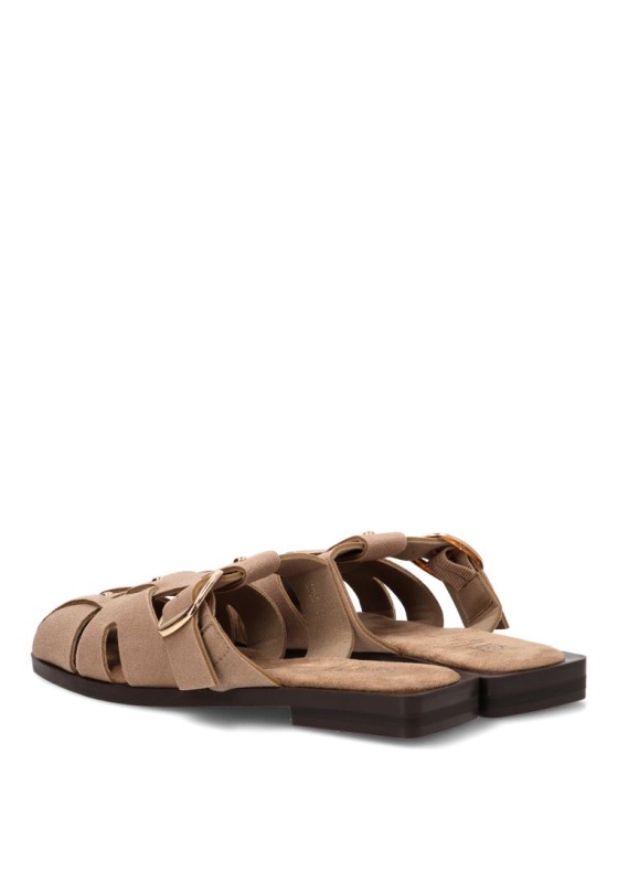 Sandalia cangrejera taupe de mujer KISS M2728