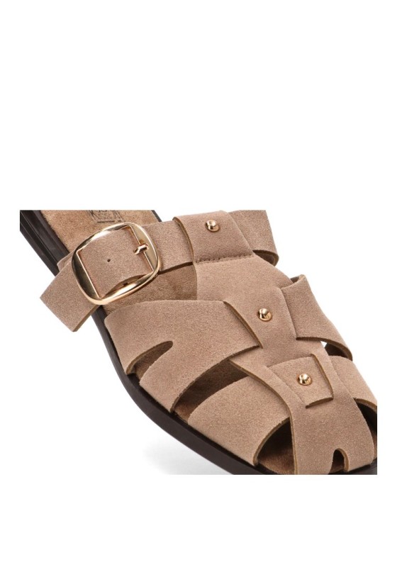 Sandalia cangrejera taupe de mujer KISS M2728