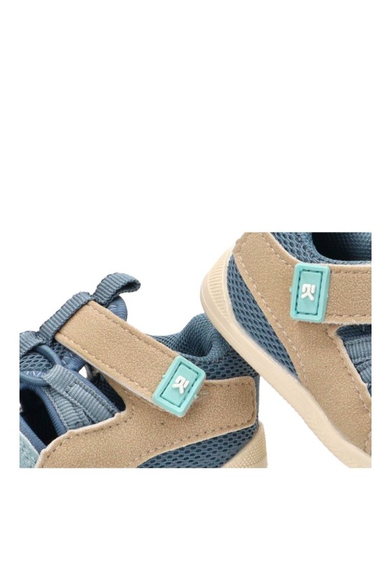 Sandalia barefoot azul para niño ETIKA 17221 con velcro y suela plana
