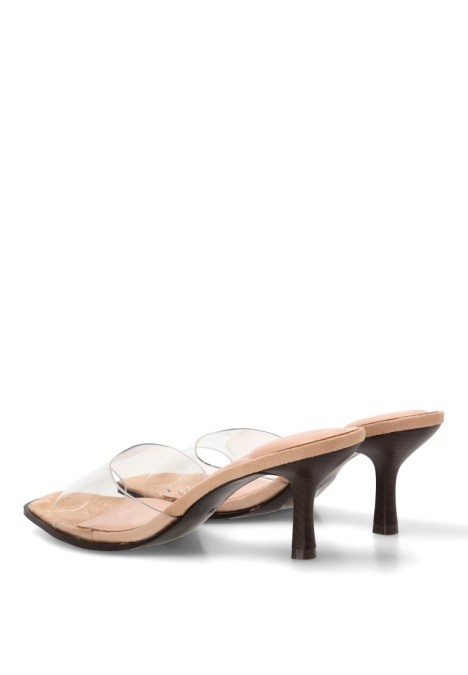 Sandalia transparente de mujer JOIA H8-1171A con tacón medio