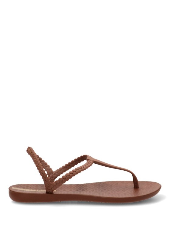 Chanclas de playa marrón con suela plana para mujer IPANEMA 27085