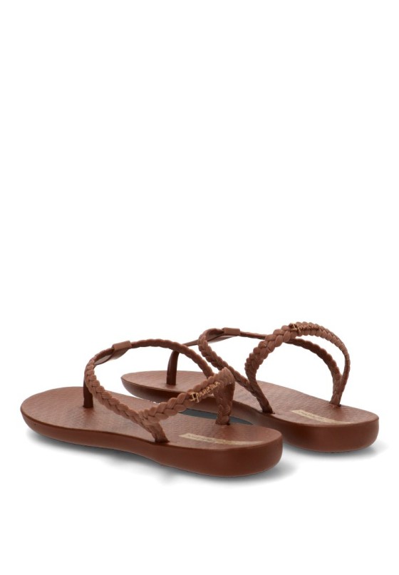 Chanclas de playa marrón con suela plana para mujer IPANEMA 27085