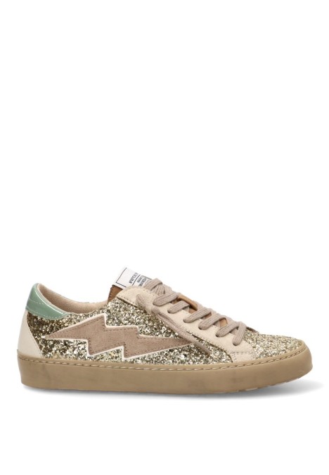 Deportivo oro con suela plana de mujer LUNA TREND M6022