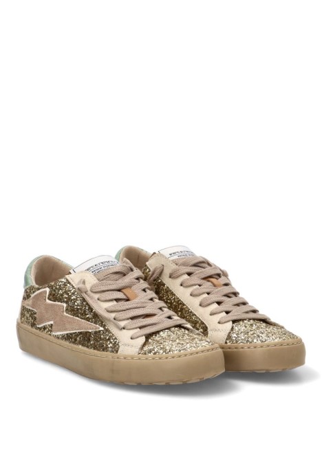 Deportivo oro con suela plana de mujer LUNA TREND M6022