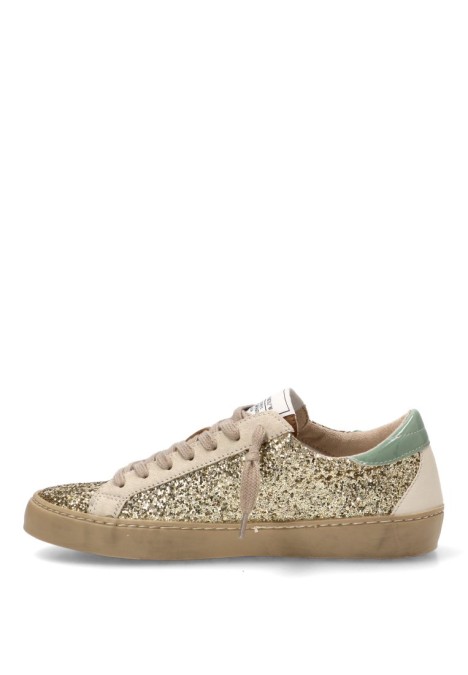 Deportivo oro con suela plana de mujer LUNA TREND M6022