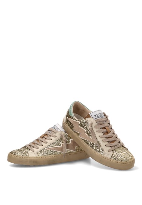 Deportivo oro con suela plana de mujer LUNA TREND M6022