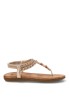 Sandalia oro de mujer STAY 60-3143 con corte T y suela plana