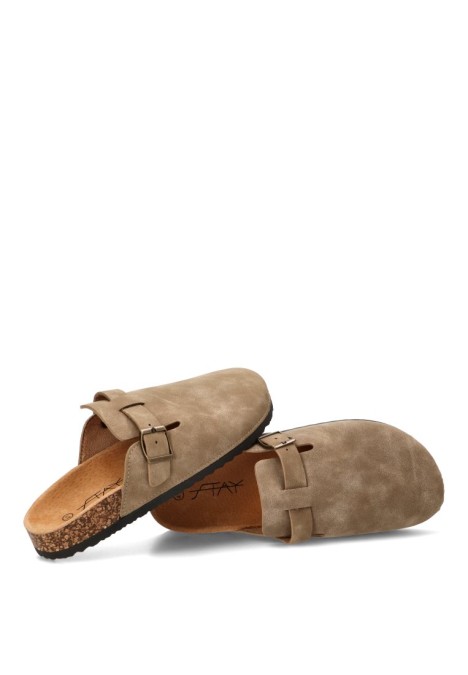Zueco taupe de hombre STAY 27-2527C