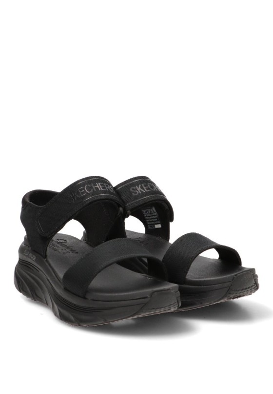 Sandalia textil con cuña media y plantilla memory foam de mujer SKECHERS 119226