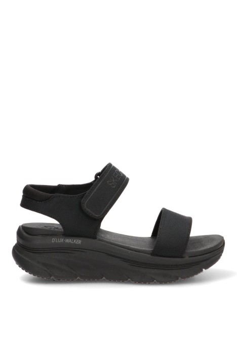 Sandalia textil con cuña media y plantilla memory foam de mujer SKECHERS 119226