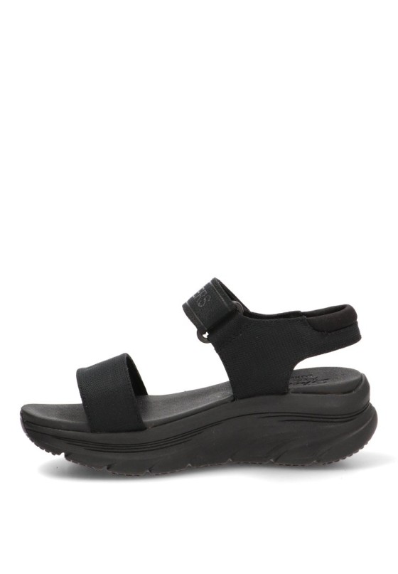 Sandalia textil con cuña media y plantilla memory foam de mujer SKECHERS 119226