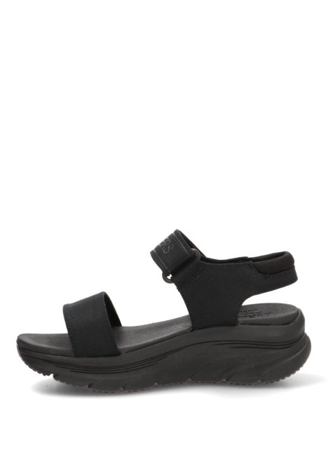 Sandalia textil con cuña media y plantilla memory foam de mujer SKECHERS 119226