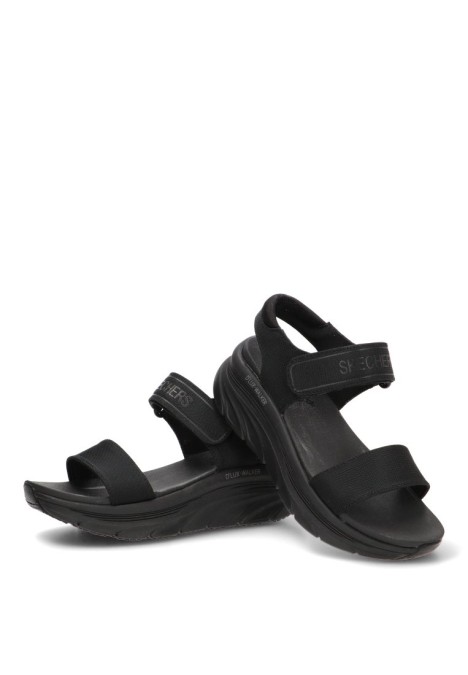Sandalia textil con cuña media y plantilla memory foam de mujer SKECHERS 119226