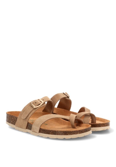 Sandalia taupe de mujer AUTENTI 3572