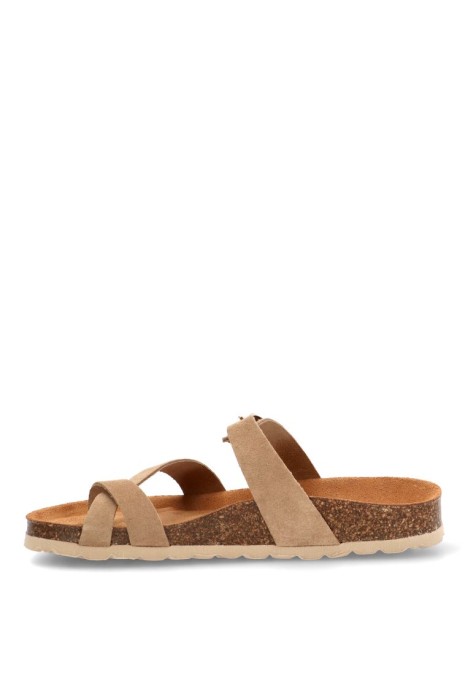 Sandalia taupe de mujer AUTENTI 3572