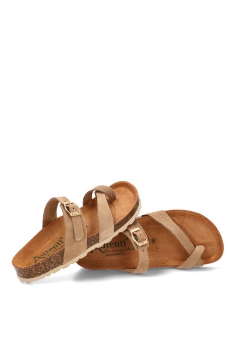 Sandalia taupe de mujer AUTENTI 3572