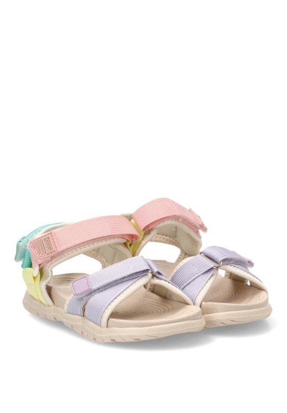 Sandalia multicolor con suela plana para niña BUBBLE BOBBLE C1742