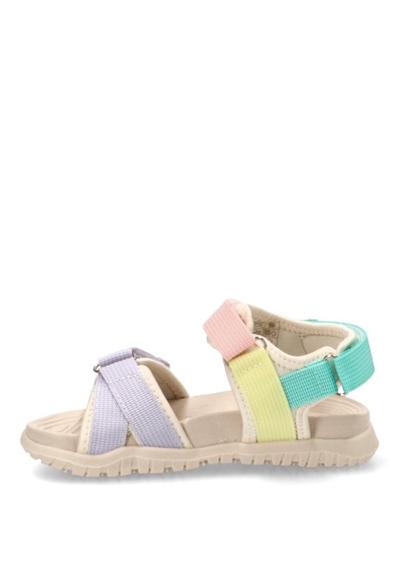 Sandalia multicolor con suela plana para niña BUBBLE BOBBLE C1742